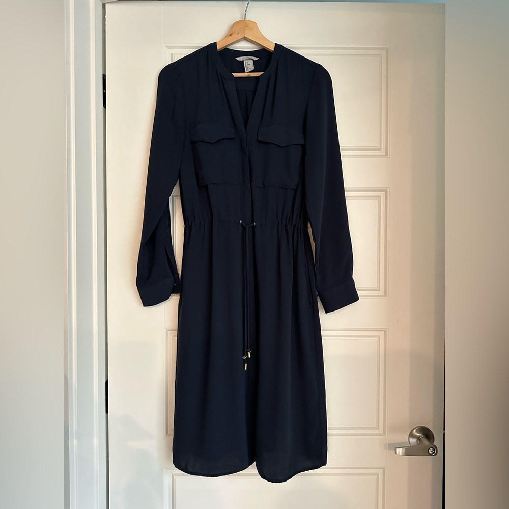 H&M Navy Work Professional Dress! EUC!